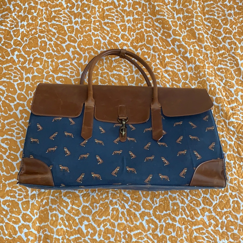 COPY - ModCloth Fox Print Weekend Bag